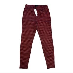 Sanctuary Women’s Red and Black Plaid Straight Leg Pants